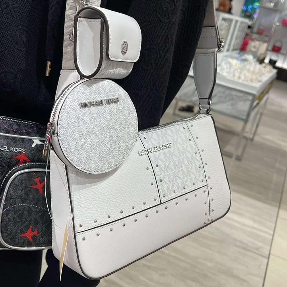 Michael Kors Jet Set Signature Logo Crossbody Bag with Case  Apple Airpods Pro®